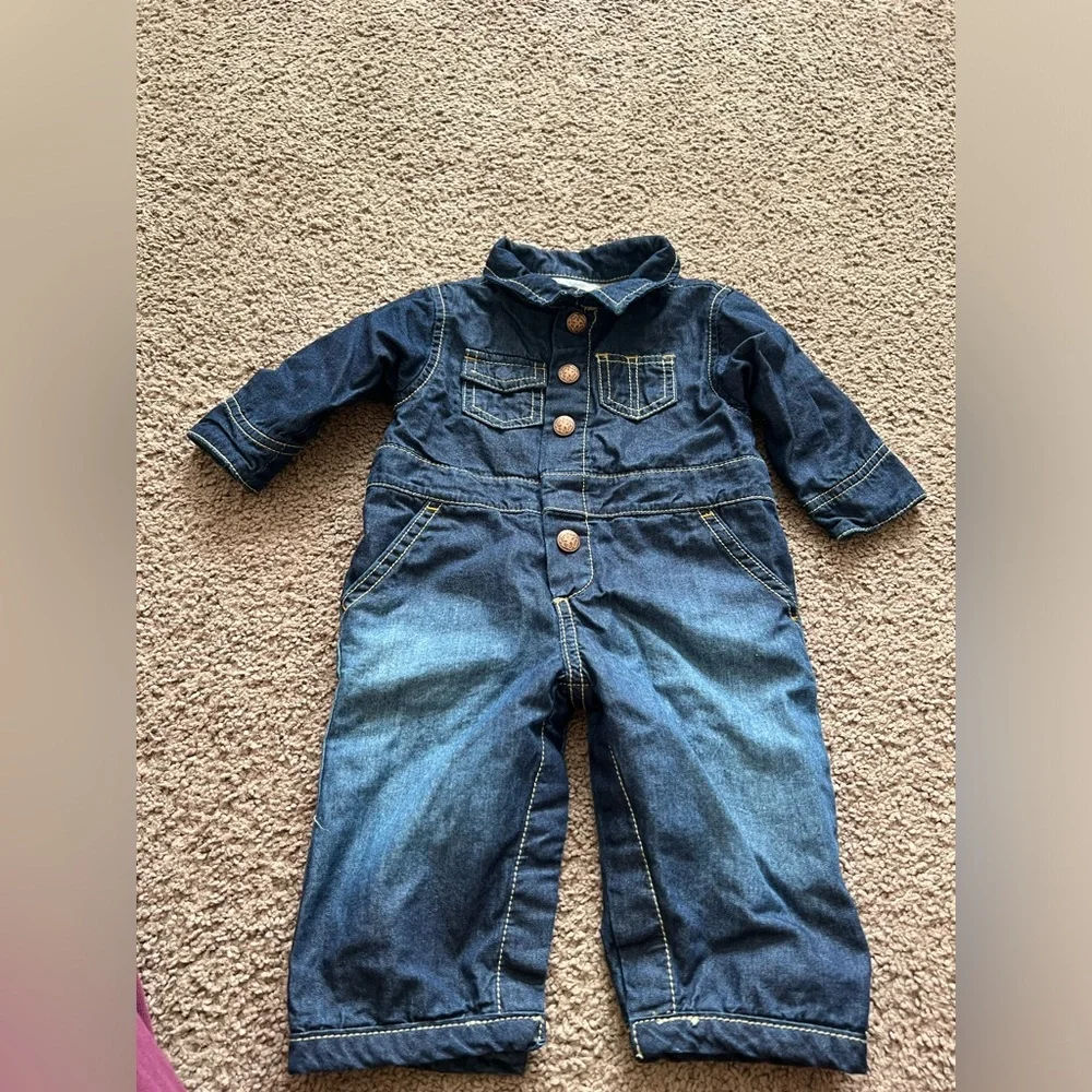 Oshkosh Bgosh Denim Jumpsuit Overalls for Kids - Dark Blue